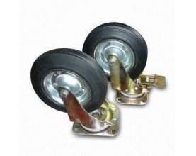 Industrial Caster with 8-inch rubber wheel